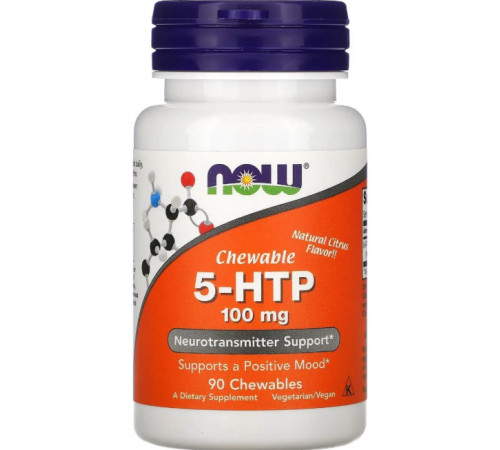 5-HTP (5-гідрокситриптофан) Now Foods 5-HTP 100 мг 90 жев таб цитрус
