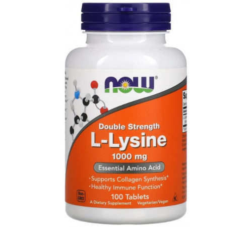 L-лізин Now Foods L-Lysine 1000 мг 100 таблеток