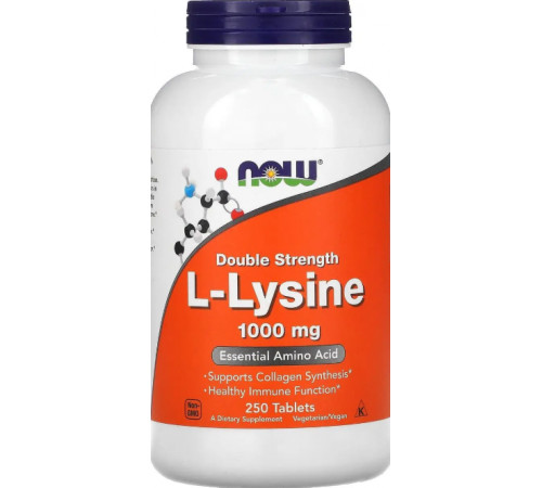 L-лізин Now Foods L-Lysine 1000 мг 250 таб