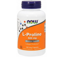 Пролін Now Foods L-Proline 500 мг 120 вегетаріанських капсул