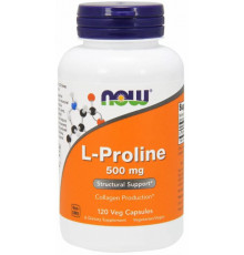 Пролін Now Foods L-Proline 500 мг 120 вегетаріанських капсул