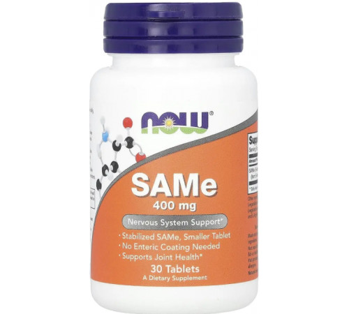 S-аденозил-L-метіонін NOW Foods SAMe 30 таб
