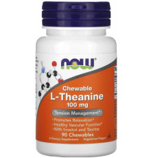 L-теанін жувальний Now Foods Chewable L-Theanine 90 жев таб