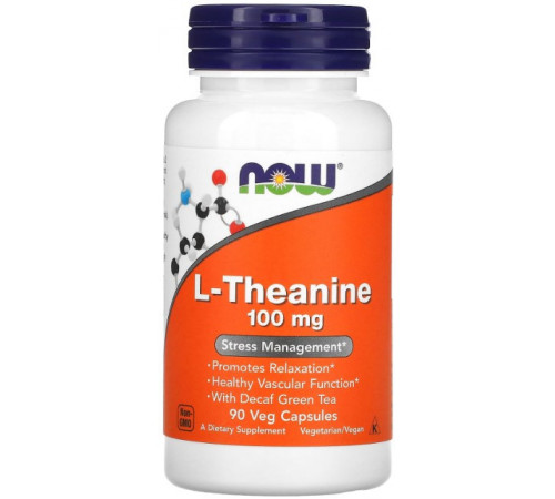 L-теанін Now Foods L-Theanine 100 мг 90 вегетаріанських капсул