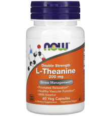 L-теанін Now Foods L-Theanine 200 мг 60 вегетаріанських капсул