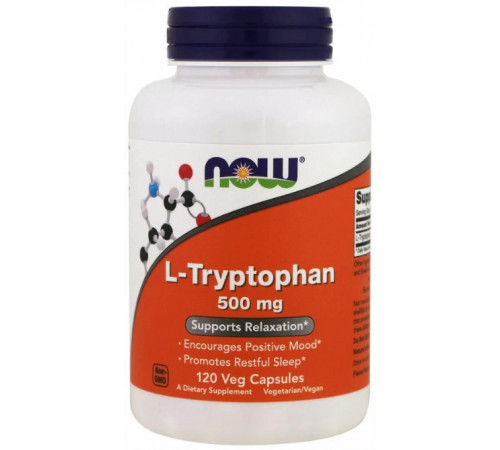 Триптофан Now Foods L-Tryptophan 500 мг 120 вег капсул