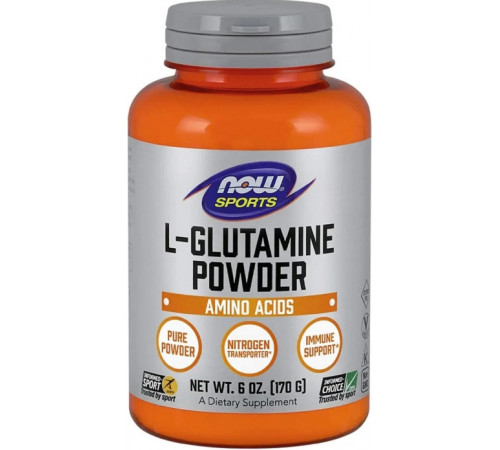 L-глютамін у порошку  Now Foods Sports L-Glutamine 170 г