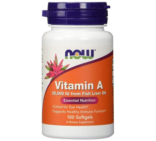 Витамин А Now Foods Vitamin A 100 гел капс
