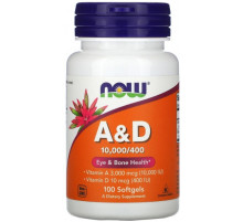 Витамины А и Д Now Foods Vitamins A&D 100 гелевых капсул