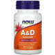 Витамины А и Д Now Foods Vitamins A&D 100 гелевых капсул