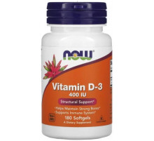 Витамин Д3 Холекальциферол Now Foods Vitamin D-3 400 МЕ 180 капсул