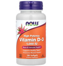 Вітамін Д-3 високоефективний Now Foods Vitamin D-3 180 капс