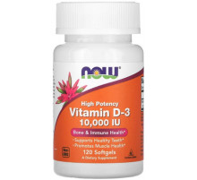 Вітамін Д-3 Now Foods Vitamin D-3 10000 МЕ 120 гелевих капсул