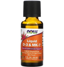 Витамин Д3 МК-7 Now Foods Liquid D-3 & MK-7 30 мл