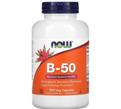 Витамины группы В-50  Now Foods B-50 250 вег капс