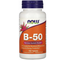 Витамины В-50 комплекс Now Foods B-50 100 таб