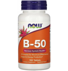 Витамины В-50 комплекс Now Foods B-50 100 таб