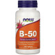 Витамины В-50 комплекс Now Foods B-50 100 таб