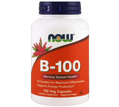 Витамины группы В-100 Now Foods Nervous System Health 100 вег капс