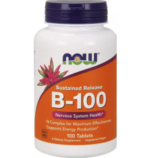 Комплекс вітамінів групи B 100 Now Foods Sustained Release B-100 100 таб