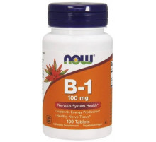 Тиамин Витамин В1 Now Foods Vitamin B-1 100 мг 100 таблеток