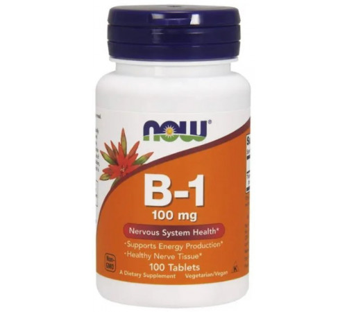 Тіамін Вітамін В1 Now Foods Vitamin B-1 100 мг 100 таблеток