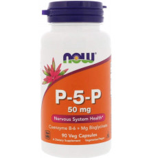 P-5-P пиридоксаль-5-фосфат с магнием Now Foods 50 мг 90 вег капс