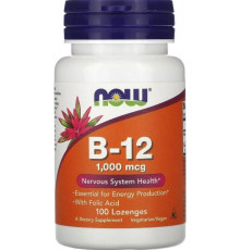 Вітамін В12 та фолієва кислота Now Foods B-12 With Folic Acid 1000 мкг 100 цук