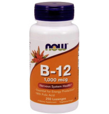Вітамін В-12 і фолієва кислота Now Foods Vitamin B-12/Folic Acid 1000 мкг 250 льод