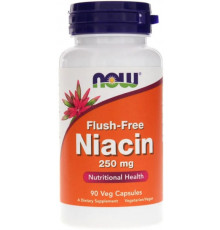 Ніацин (Вітамін В3) Now Foods  Flush-Free Niacin 250 мг 90 капс