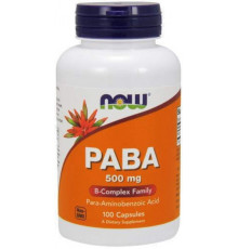 ПАБК ( Вітамін В10) Now Foods PABA 500 мг 100 капсул