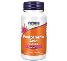 Пантотенова кислота Now Foods Pantothenic Acid 500 мг 100 вег капс