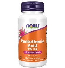 Пантотенова кислота Now Foods Pantothenic Acid 500 мг 100 вег капс
