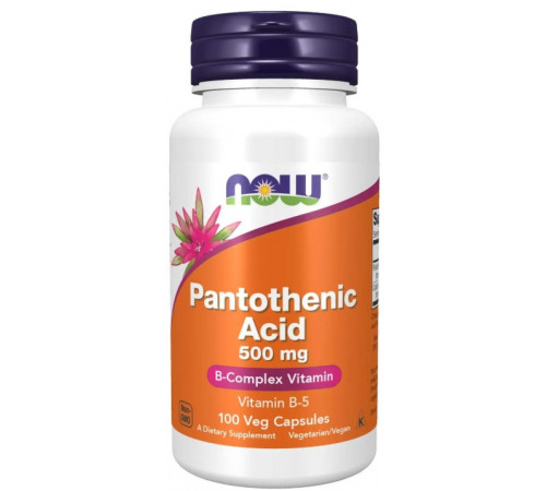 Пантотенова кислота Now Foods Pantothenic Acid 500 мг 100 вег капс