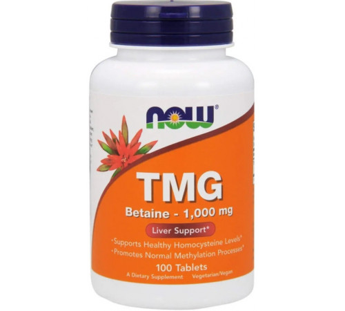 Триметилгліцин Now Food TMG 1000 мг 100 таб