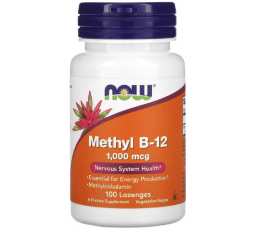 Вітамін В12 Now Foods Methyl B-12 1000 мкг 100 льодяників