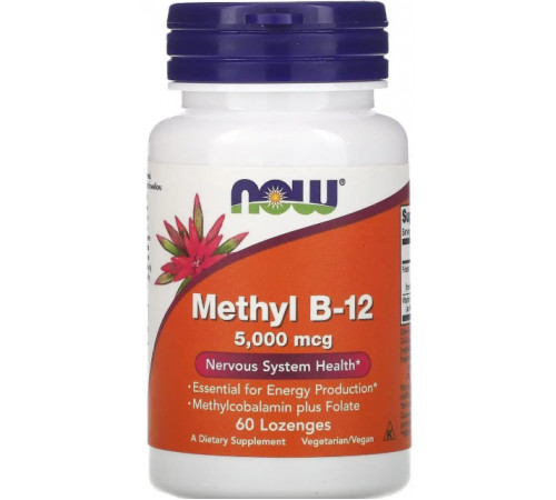 Вітамін В12 метилкобаламін Now Foods Methyl B-12 60 лід метил