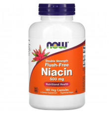 Ніацин (Вітамін В3) Now Foods Flush-Free Niacin 500 мг 180 вег капсул