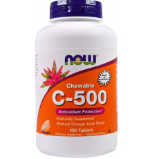 Вітамін С Now Foods Chewable C-500 100 жов таб апельсин