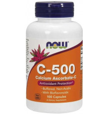 Вітамін С і аскорбат кальцію Now Foods Vitamin C-500 Calcium Ascorbate-C 100 капс