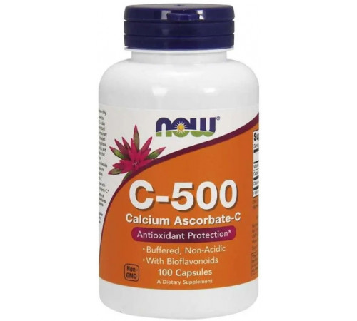 Вітамін С і аскорбат кальцію Now Foods Vitamin C-500 Calcium Ascorbate-C 100 капс