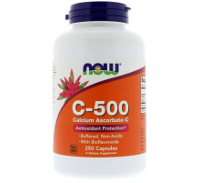 Витамин С аскорбат кальция Now Foods Vitamin C-500 Calcium Ascorbate-C 250 капс