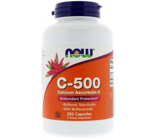 Вітамін С аскорбат кальцію Now Foods Vitamin C-500 Calcium Ascorbate-C 250 капс