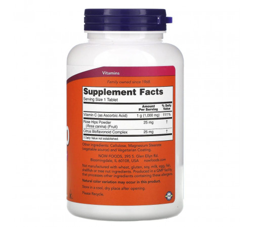 Витамин С-1000 аскорбинова кислота Now Foods Vitamin C 100 таб