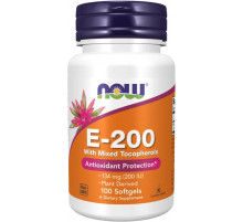 Витамин Е Now Foods E-200 134 мг 200 МЕ 100 гел капс