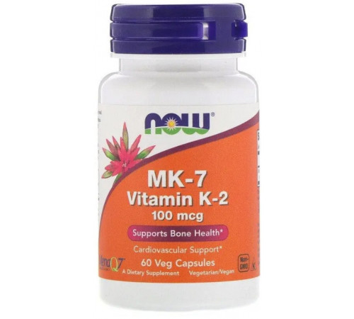Вітамін К2 МК-7 Now Foods Vitamin K-2 100 мкг 60 капс