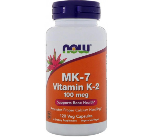Вітамін К-2 Now Foods MK-7 Vitamin K-2 100 мкг 120 капс