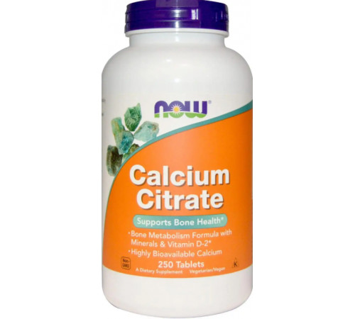 Цитрат кальцію Now Foods Calcium Citrate 250 таб