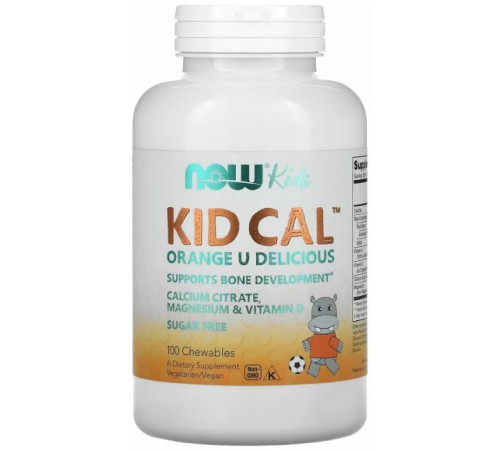 Кальцій для дітей Now Foods Kid Cal 100 жувальних таблеток