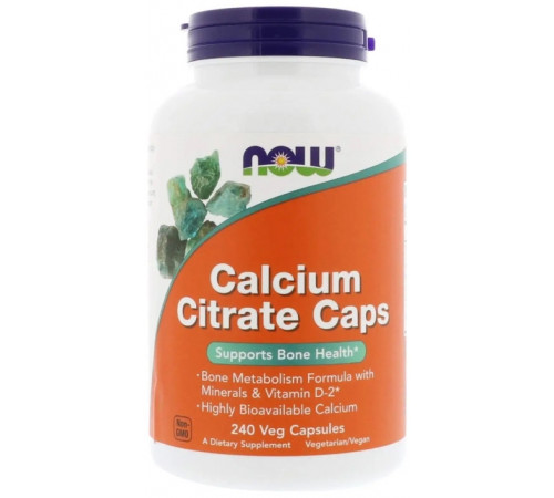 Цитрат кальцію Now Foods Calcium Citrate 240 вег капс